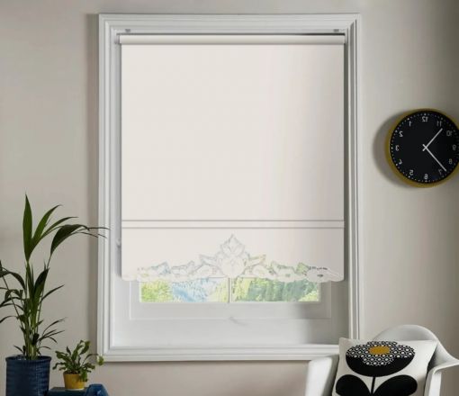 Avşa İşlemeli Stor Perde